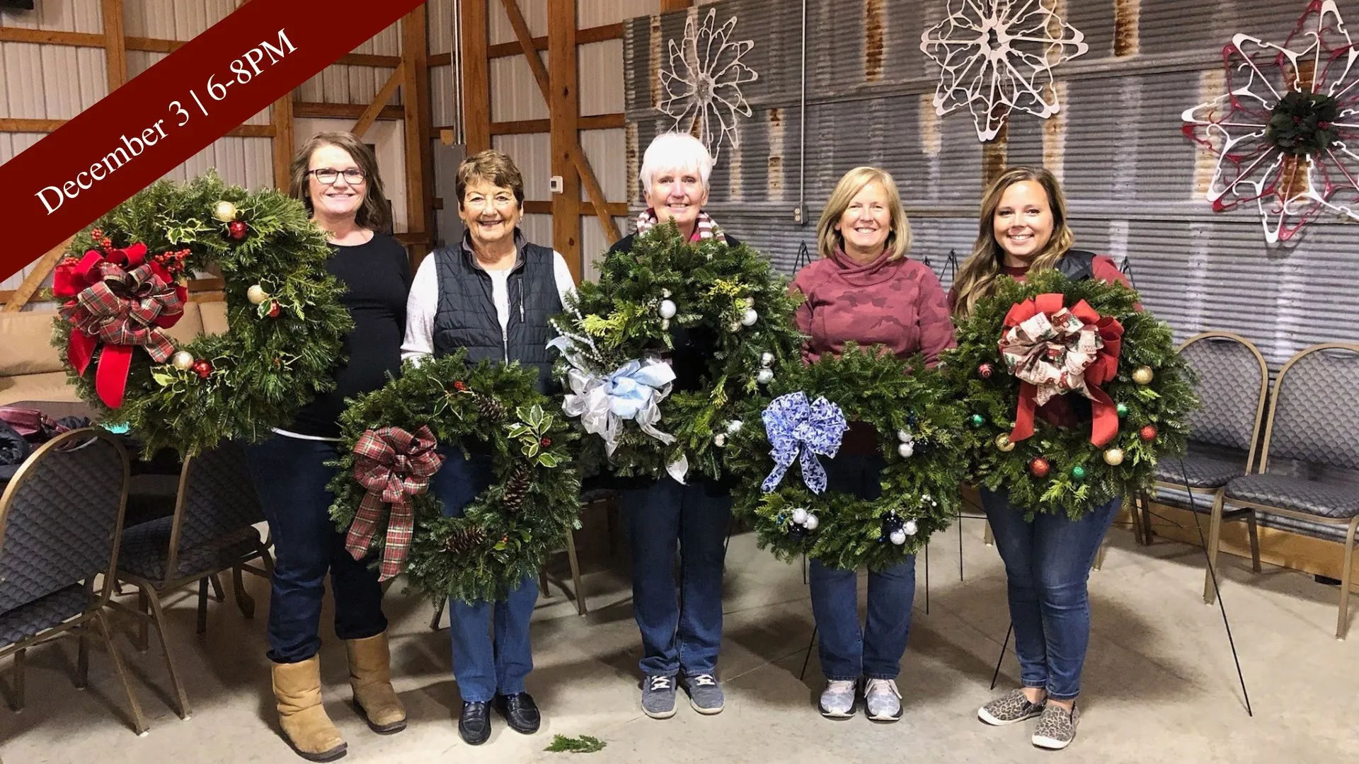 December 3 wreath and wine event