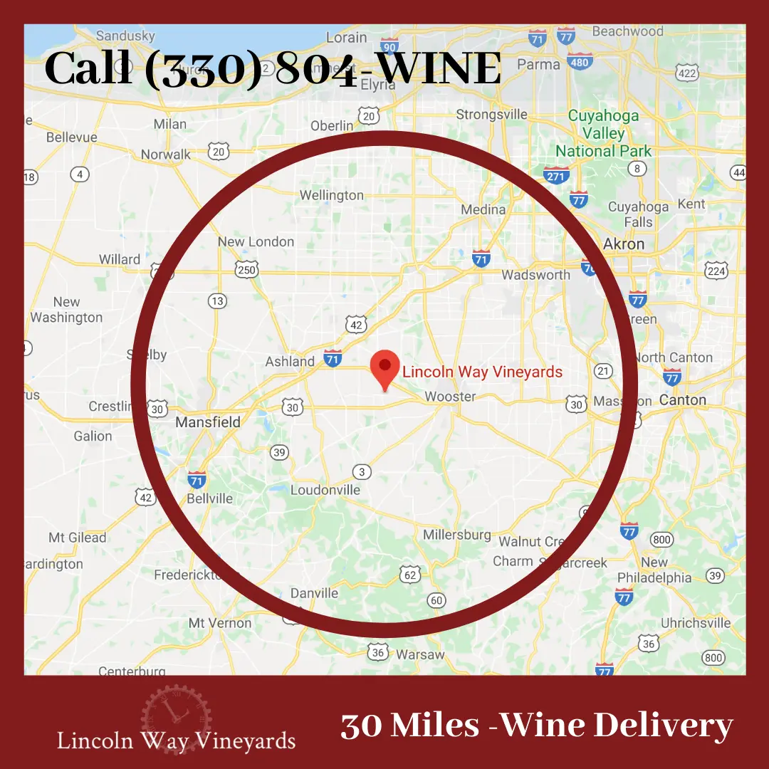 30 mile FREE wine delivery