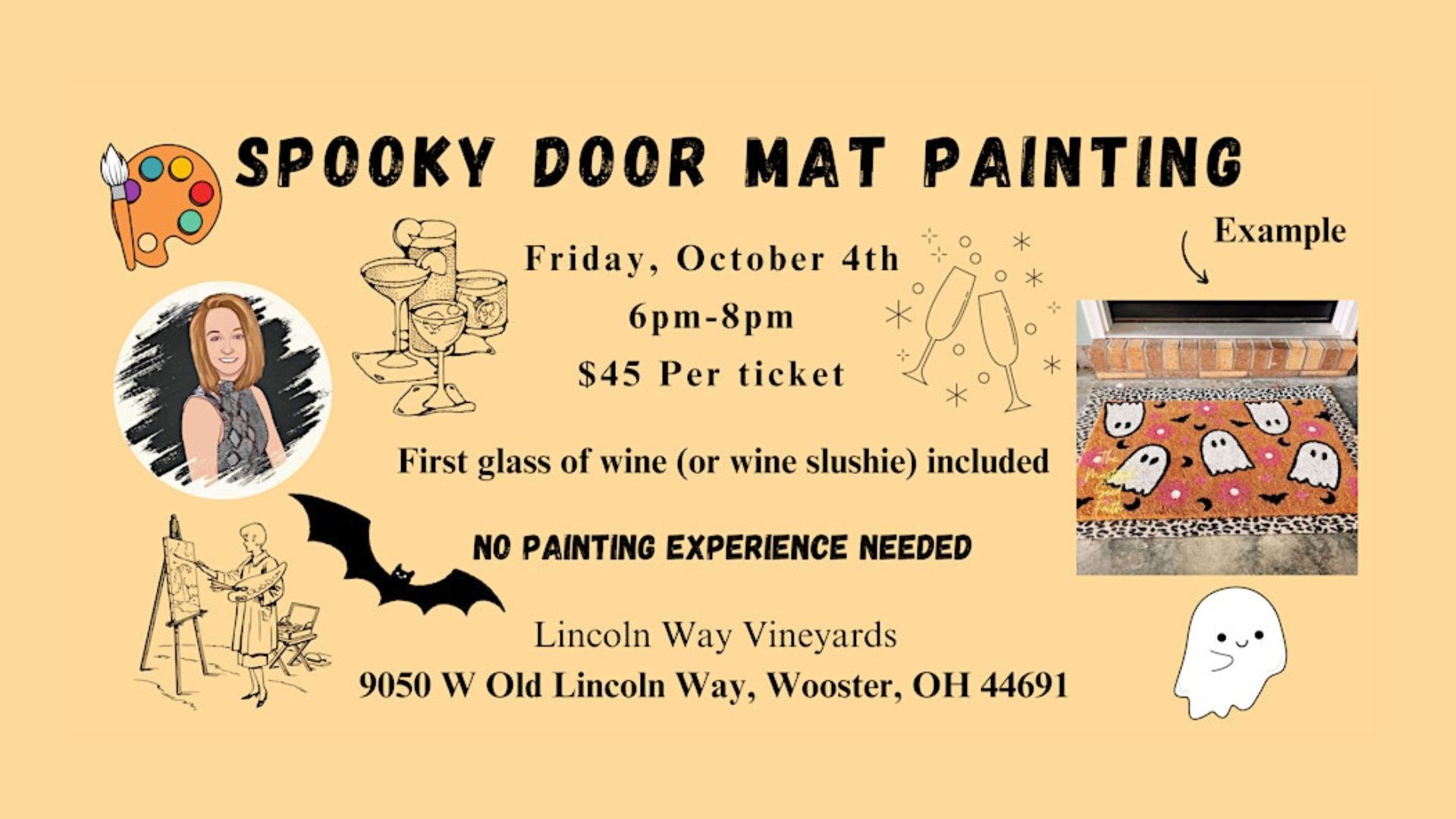 Spooky Door Mat Painting