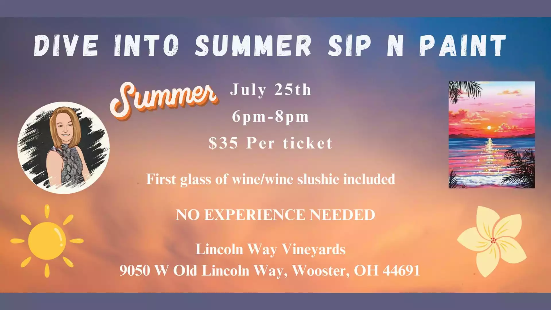 July Sip N Paint event details