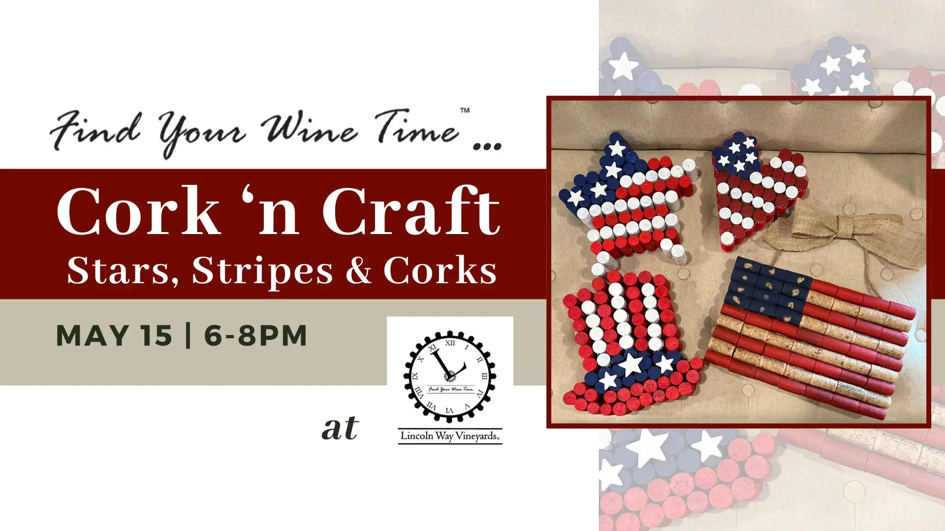 May Cork N Craft - Patriotic Fun flyer